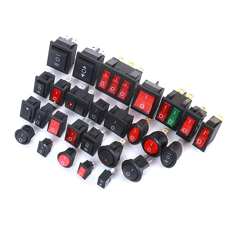 Color Customized KCD1 Rocker Switch Black 2Pins ON-OFF 6A 250V AC 10A 125V AC Mini Rocker Switches