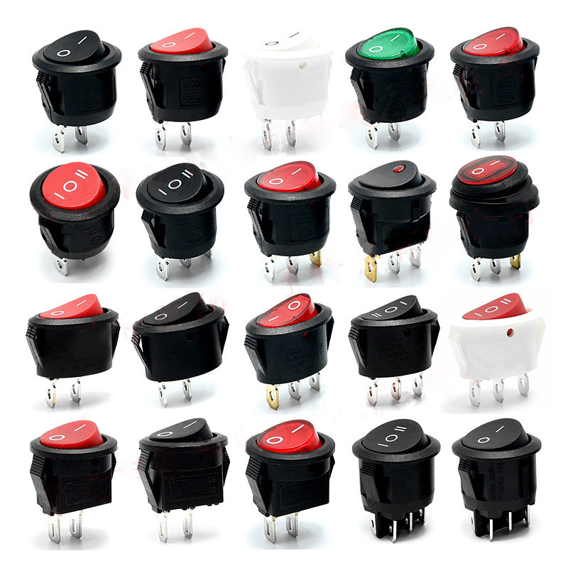 On/off/on kcd1 rocker switch three pins rocker toggle switch 3 way position on-off-on boat type power switch