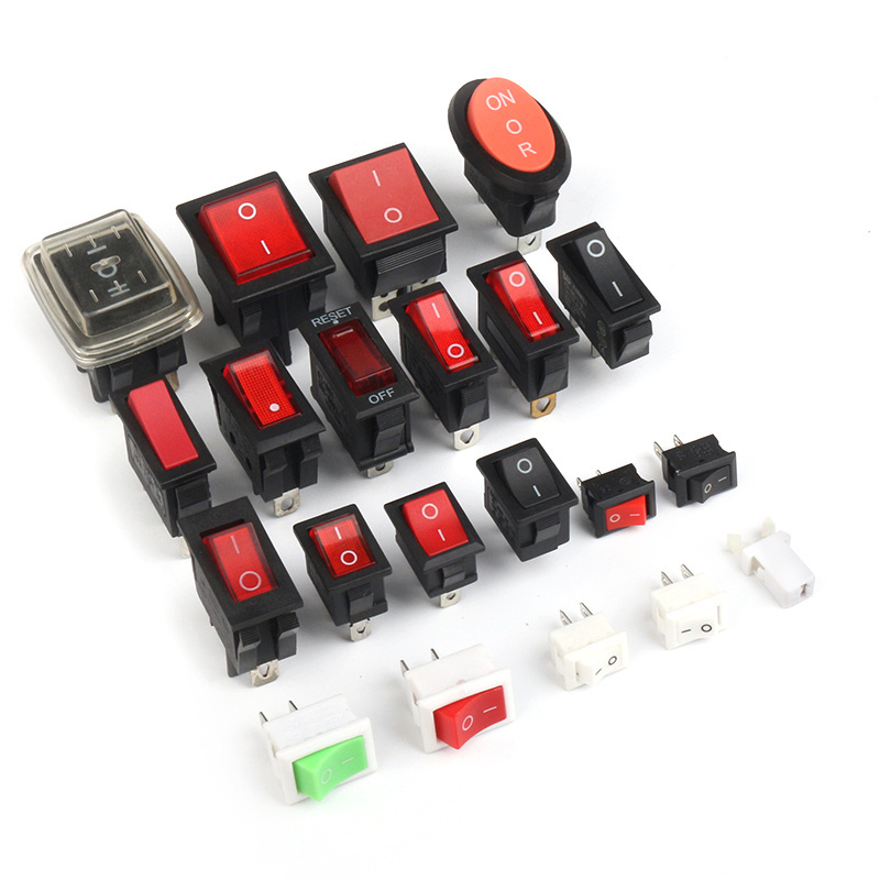 Color Customized KCD1 Rocker Switch Black 2Pins ON-OFF 6A 250V AC 10A 125V AC Mini Rocker Switches