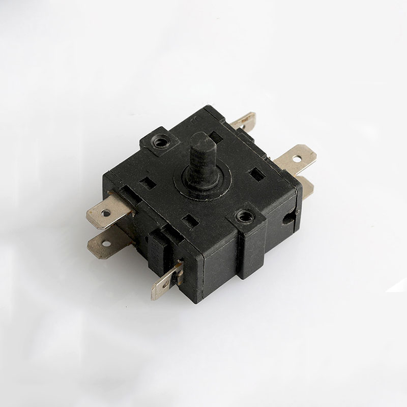 Black 250V 16A T125 Gear Rotary Potentiometer Switch 5 Position Electric Heater Oil Temperature Control Switch