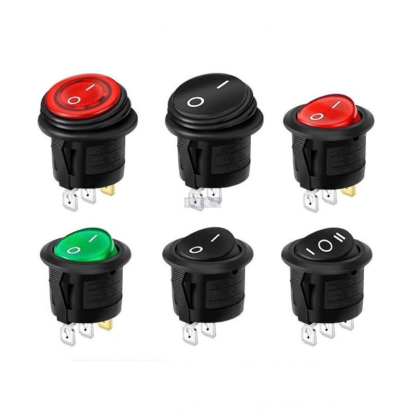 On/off/on kcd1 rocker switch three pins rocker toggle switch 3 way position on-off-on boat type power switch