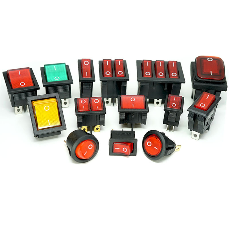 Color Customized KCD1 Rocker Switch Black 2Pins ON-OFF 6A 250V AC 10A 125V AC Mini Rocker Switches