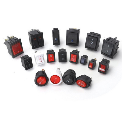 Color Customized KCD1 Rocker Switch Black 2Pins ON-OFF 6A 250V AC 10A 125V AC Mini Rocker Switches