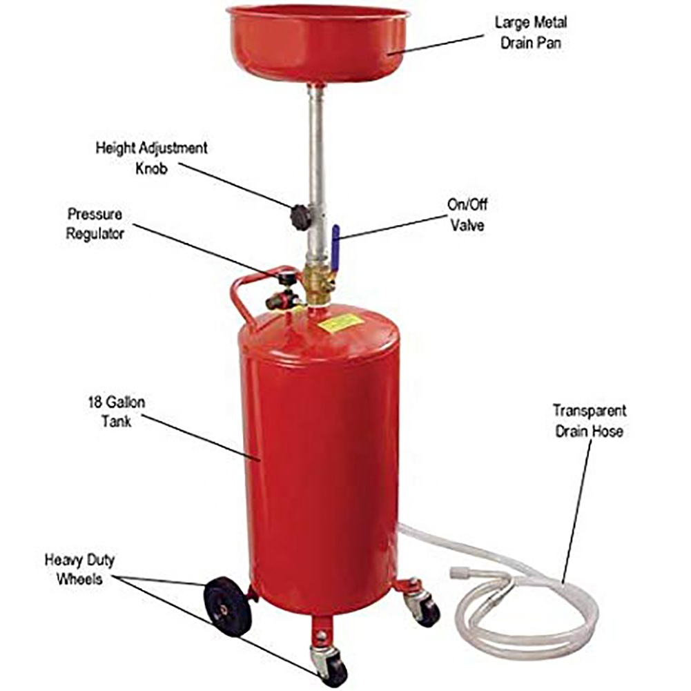 Under lift engine oil drain container oil change drip tray