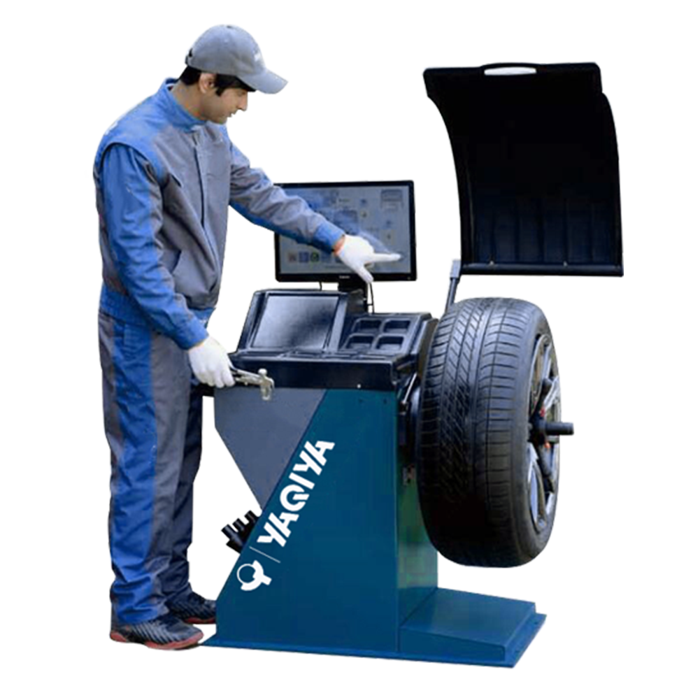 Manual wheel balancer tyre machine and motorcycle