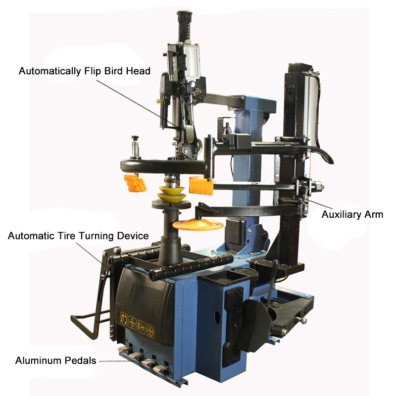 Good Quality Motorcycle Tire Changing Machine With Pneumatic Assist Arm