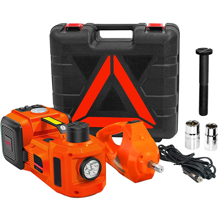 Portable 5 in 1 Electric Hydraulic Car Jack 5ton 12v Car Jacks with Electric Impact Wrench and Tire Inflator Pump