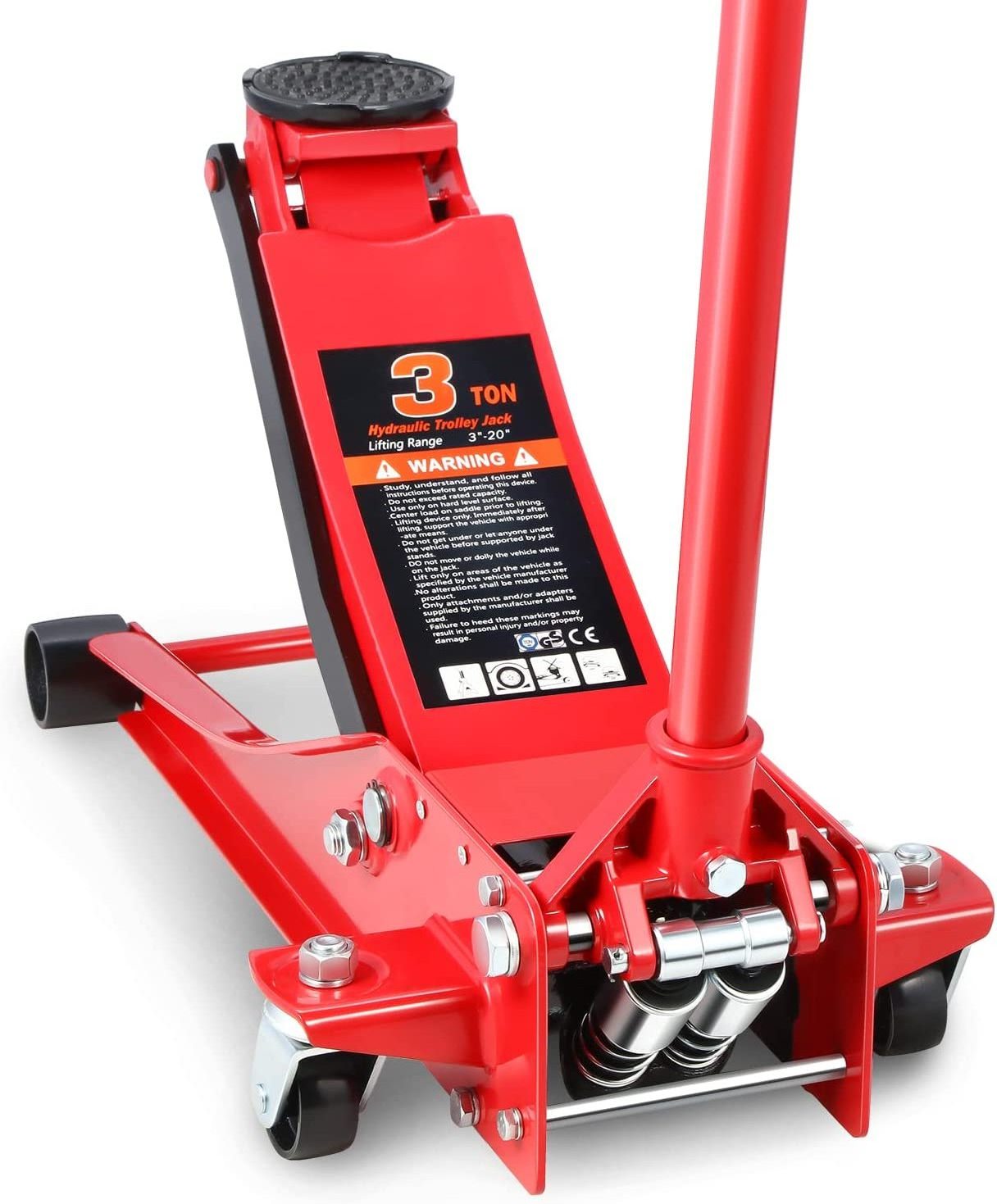 Floor Jack 3 Ton Capacity Fast Lift Service Jack Steel Heavy Duty Hydraulic Car Jack