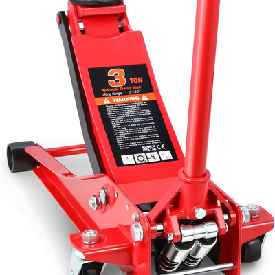 Floor Jack 3 Ton Capacity Fast Lift Service Jack Steel Heavy Duty Hydraulic Car Jack