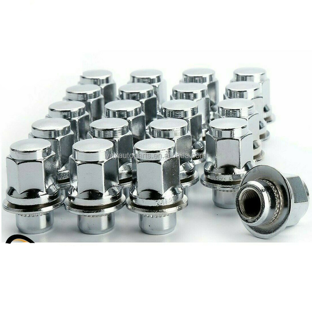 Wheel Nuts Hot Sale Silver Iron Lug Nuts 37mm M12x1.5 Open End Lug Nuts M12x1.25 For Toyota