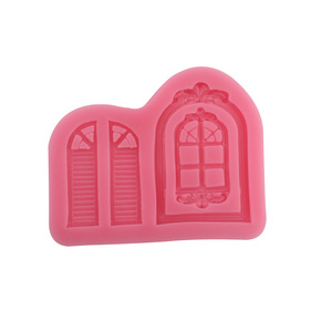 Antique European style window embossed chocolate silicone mold cake decoration tools sugar cake mold