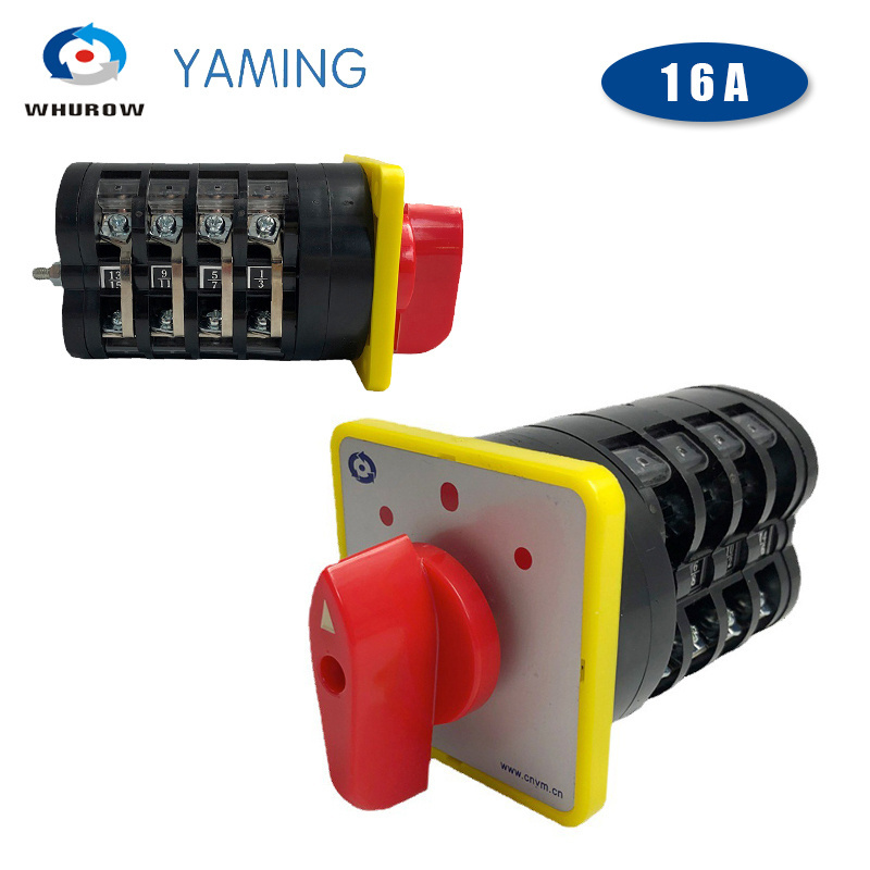 Cam Switch 16 Terminals 3 Positions High/Low Speed DIY Rotary Changeover Switches LW5-16 5.5S/4 Control Two Different Loads