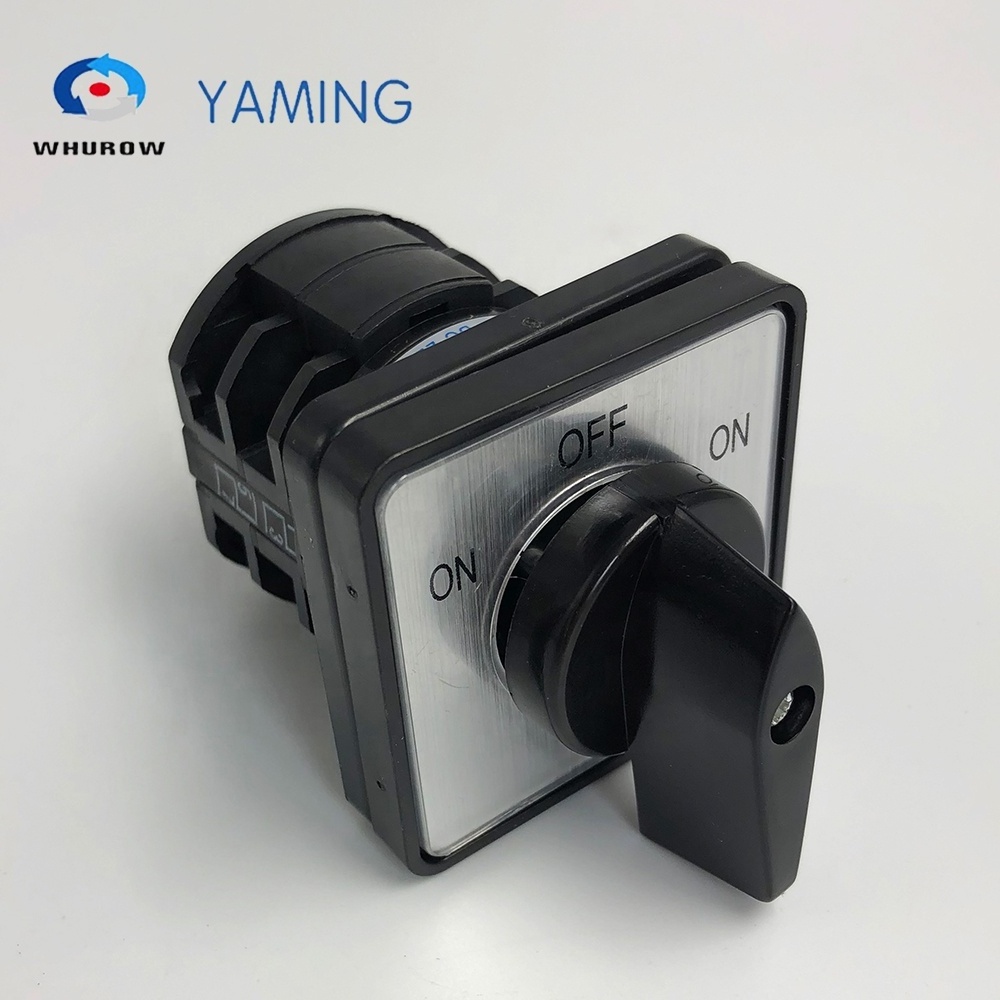 LW8-10/2 ON-OFF-ON Changeover Rotary Cam Switch 660V 10A 2 Poles 3 Position 8 Terminals Silver Contact Control Circuit