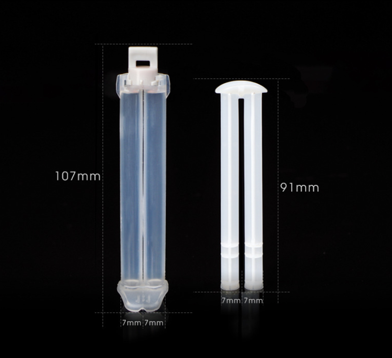 5ml 1:1 Two-component  Plastic Tube Packaging Plastic Empty Epoxy Dual Silicone Bottle Silicone Cartridge