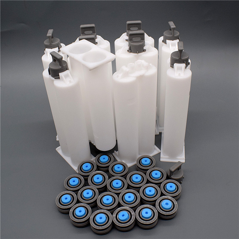 50ml  2:1 1:1  4:1 3:1 Cartridge Tube AB Dual Glue Cartridge Two Component Dispenser Tube with Mixing Tube Mixing Syringe