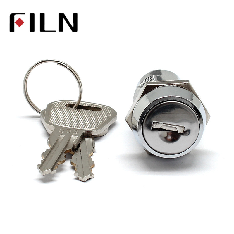 FILN  Panel 19mm stainless steel key lock switch on off with 2 metal key, accept different key combinations