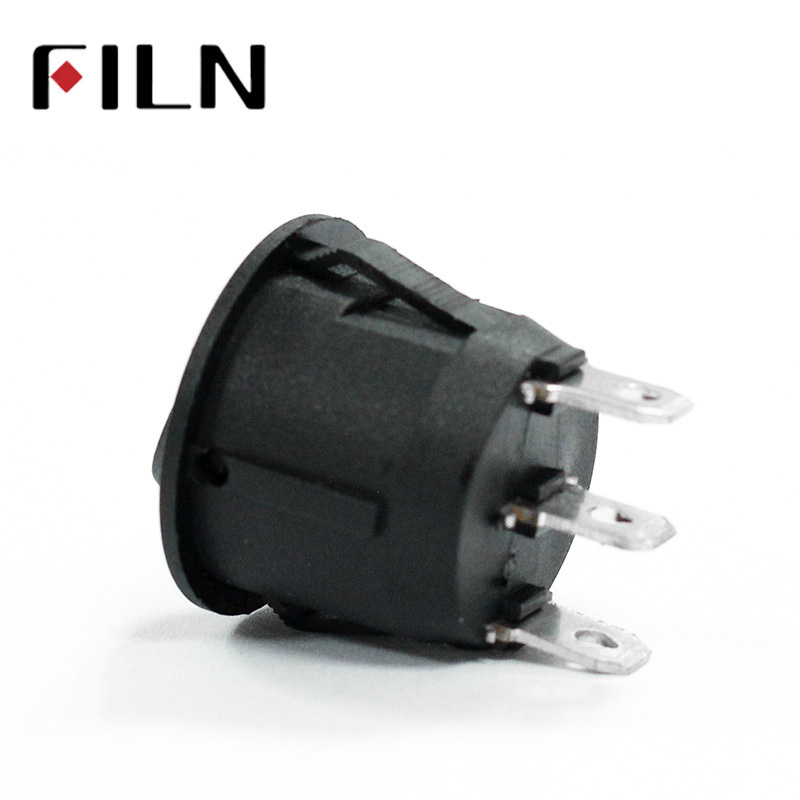 15MM Small Round Black 3-Pin  6A250V 10A125V Rocker Switch Seesaw Power Switch for Car Dash Dashboard Toys