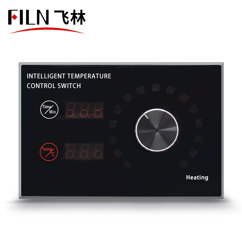 FILN New Intelligent temperature control switch with heating and timer function, knob control  with temperature adapter