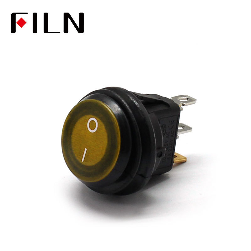 kcd1-101 3 pins mini on off 220v 12v red yellow blue green white lighting 16A 250VAC waterproof rocker switch