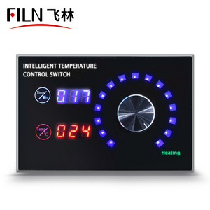 FILN New Intelligent temperature control switch with heating and timer function, knob control  with temperature adapter