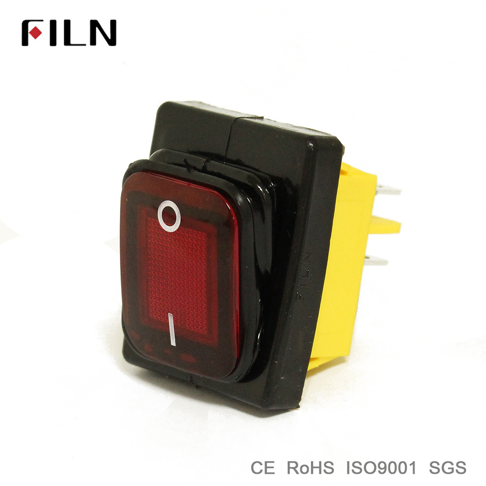 New 16A 250VAC 30A kcd4 waterproof rocker switch T85 4pin ON OFF led illuminated switch