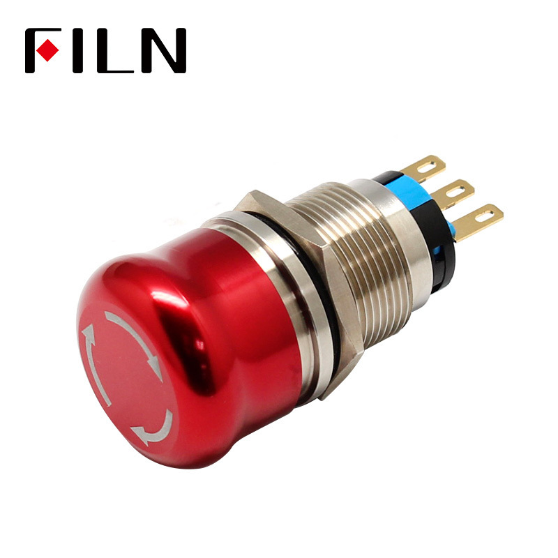 16mm 19mm 22mm 1NO 1NC Waterproof Metal Latching Emergency STOP Mushroom Push Button Switch Button Switch Knob Rotary Switch