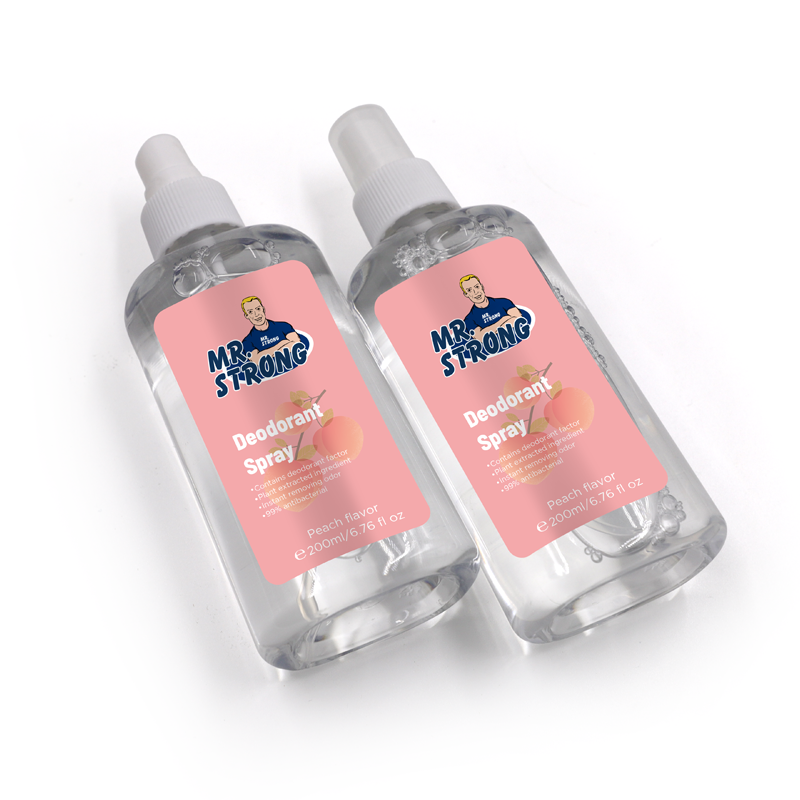 Clothes deodorant spray anti bacterial scent booster peach fragrance liquid spray bottle 100ml