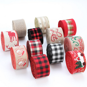 Rustic Charm: Red, Black, and White Plaid Bow Decorations for Christmas