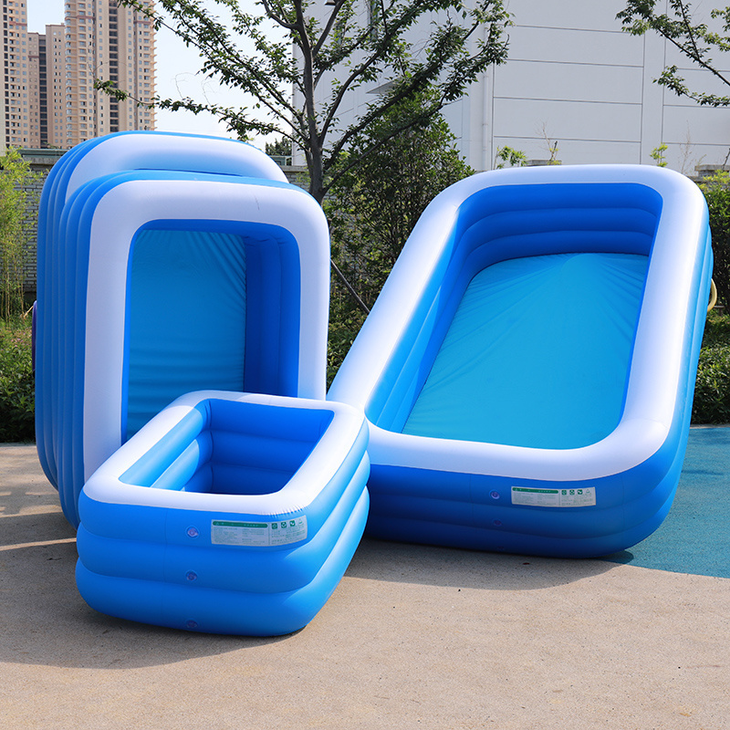 Factory price high quality eco-friendly PVC outdoor shower swimming pool for children full size inflatable plunge pool