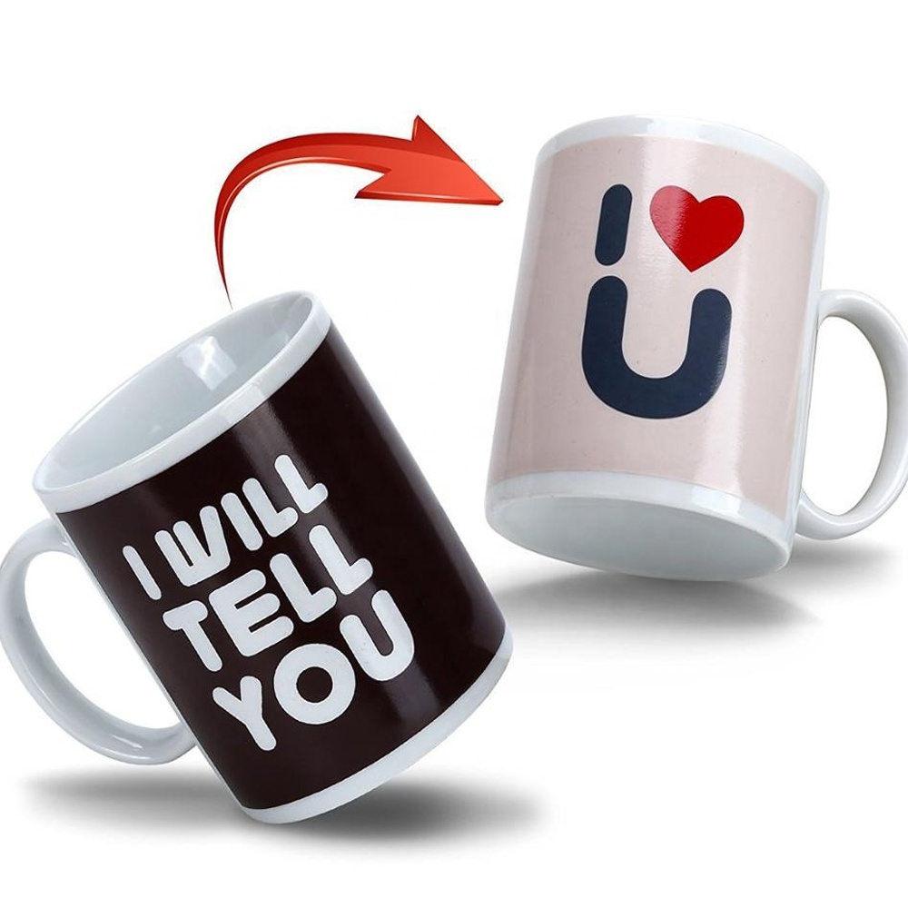 Best selling products color changing mug Sublimation frosted ceramic magic coffee mug porcelain coffee mug tea cup