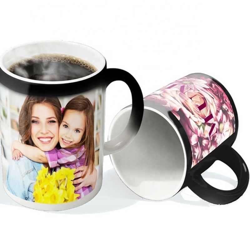 Best selling products color changing mug Sublimation frosted ceramic magic coffee mug porcelain coffee mug tea cup