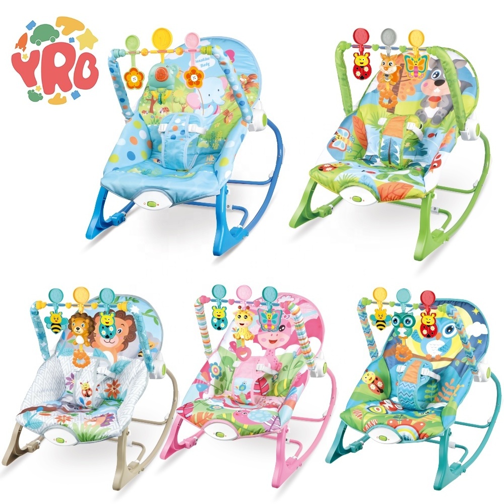 Wholesale hot selling sleeping adorable baby chairs musical kids chair baby bouncer vibrating colorful baby swing for toddler