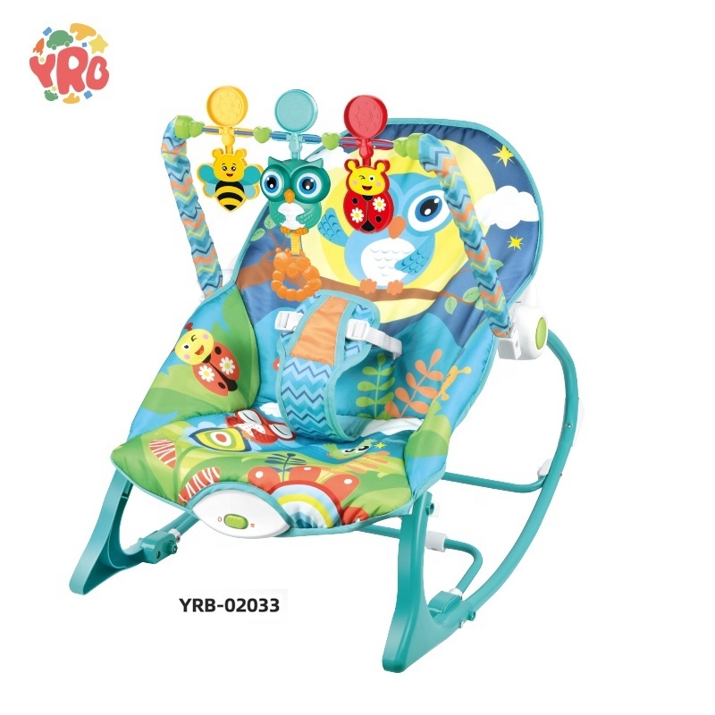 Wholesale hot selling sleeping adorable baby chairs musical kids chair baby bouncer vibrating colorful baby swing for toddler