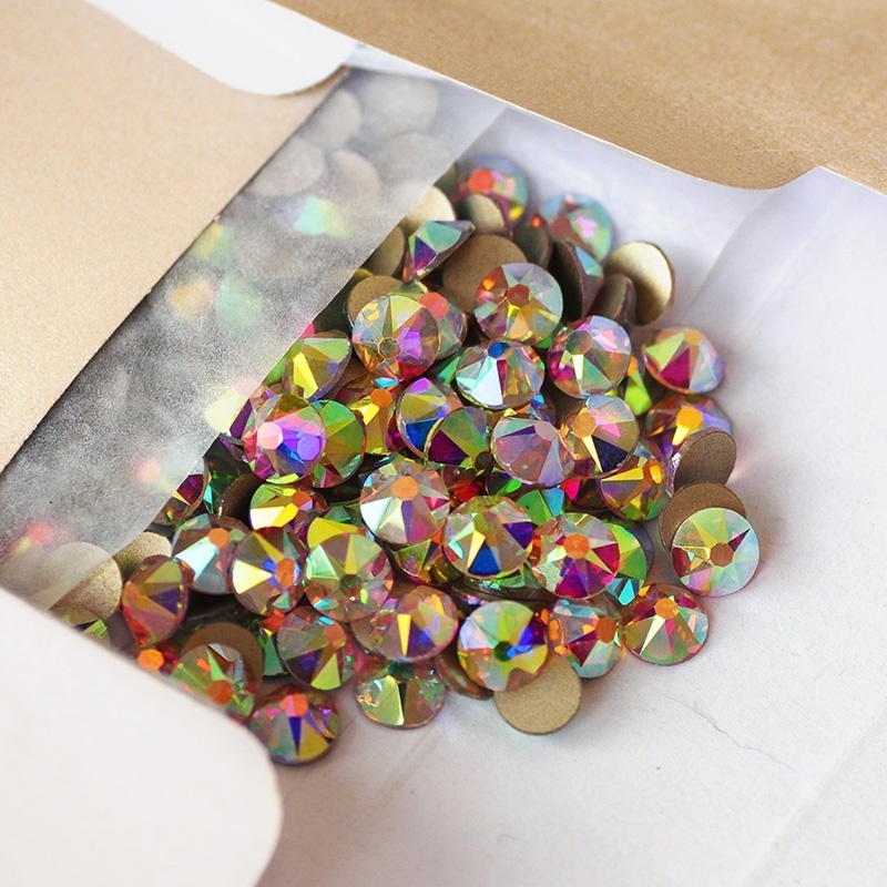 China Manufacturer 8 and 8 cuts superior quality  clear and  AB color rhinestones Flat back non hotfix  glass stones