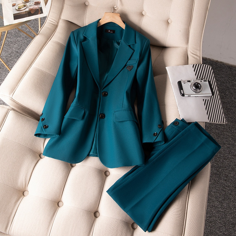 2024 ol women's formal, elegant and professional business suit simple slim sexy top two-piece suit