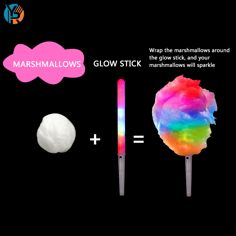 Colorful LED Cotton Candy Stick for Festive and Fun Party Atmosphere glow stick light