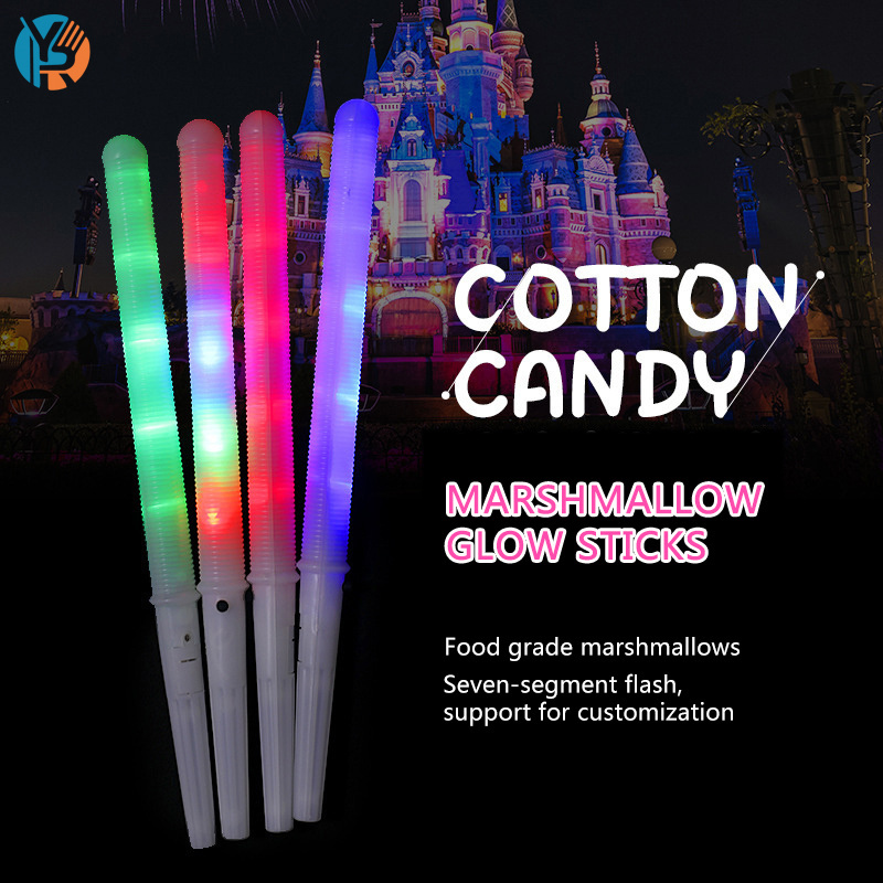 Colorful LED Cotton Candy Stick for Festive and Fun Party Atmosphere glow stick light