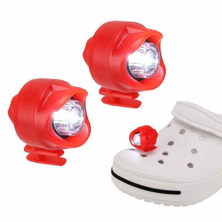 Factory custom direct sales crocodile shoe headlights decorated night light shoe lights