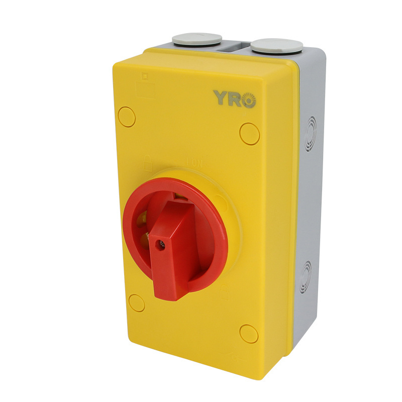 ac yellow isolator switch  weatherproof switching isolator  ip66 wide-range use solar isolating switch