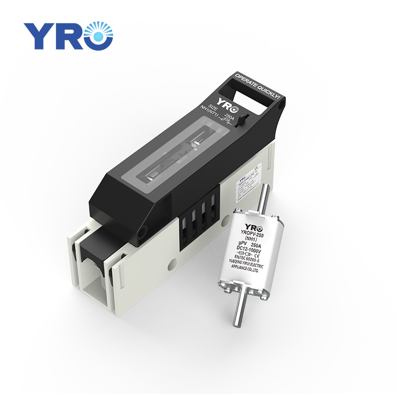 NH1 80A 125A 250A 12V-1000V PV DC Solar fuse for Distribution box Battery Fuse Holder 1P 2P 3P Fuse Switch Disconnector