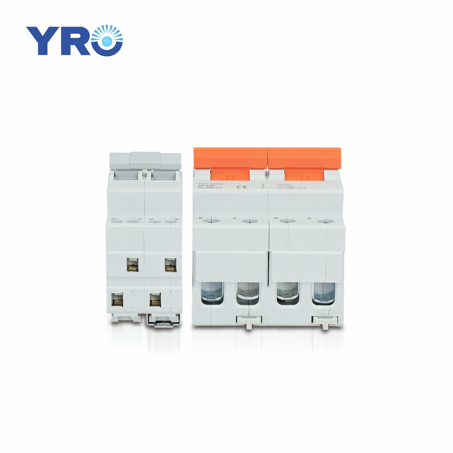 YRO Din Rail 2P 4P 400V 40A 63A 100A 125A Dual Power Manual changeover switches electrical changeover switch for generator