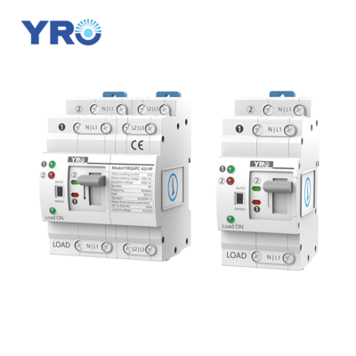 YRO Dual Power Transfer Switch Change Over Switch Device 2P 63A ATS Panel Double Power Automatic Transfer Switch Electric