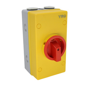 ac yellow isolator switch  weatherproof switching isolator  ip66 wide-range use solar isolating switch