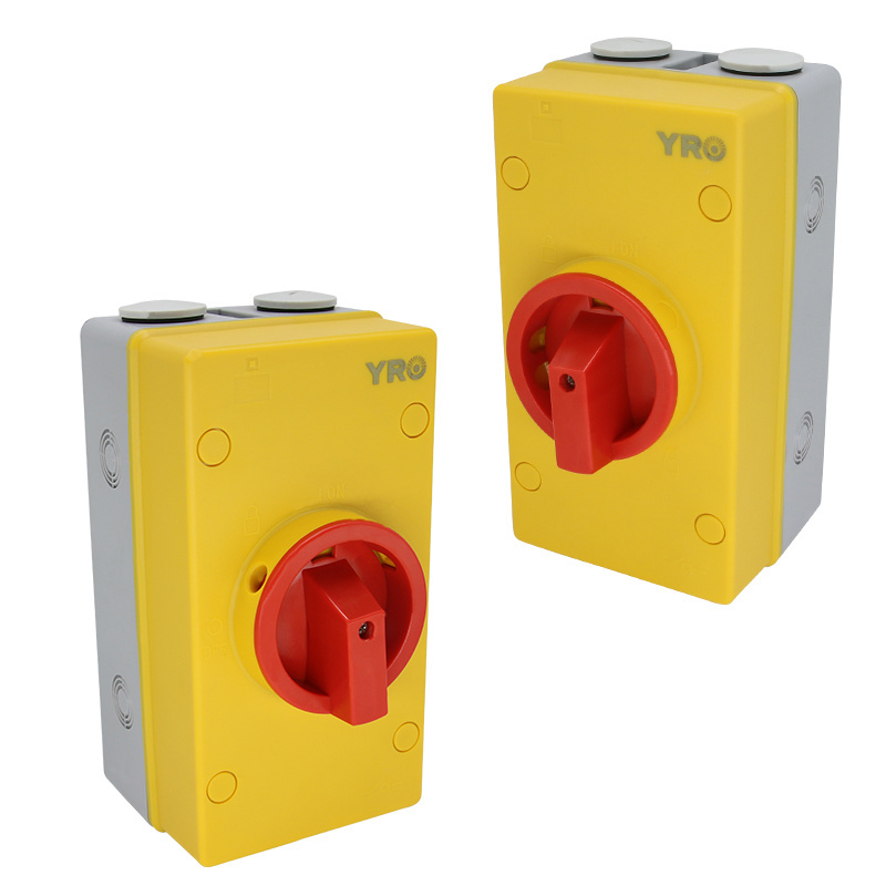 ac yellow isolator switch  weatherproof switching isolator  ip66 wide-range use solar isolating switch