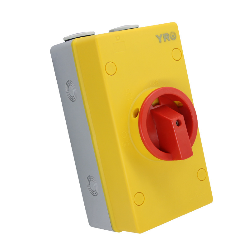 ac yellow isolator switch  weatherproof switching isolator  ip66 wide-range use solar isolating switch