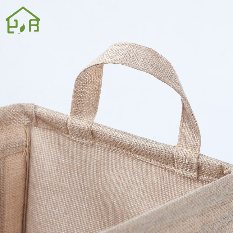 Wholesale felt baby nursery diaper caddy storage bag  basket Bamboo  Bin Customized Laundry Storage Box set