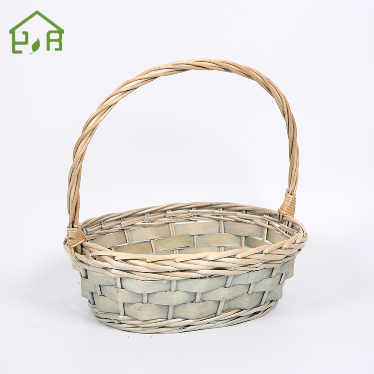 willow flower  Wicker baskets and boxes for large Easter Decorative gift storage baskets set  with handles