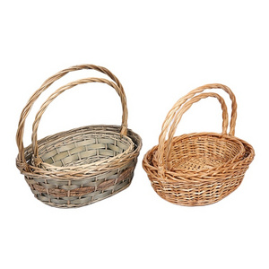 willow flower  Wicker baskets and boxes for large Easter Decorative gift storage baskets set  with handles