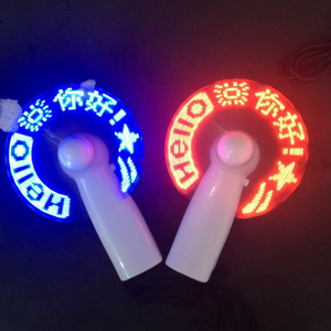 Custom flashing handy software programmable led message fan