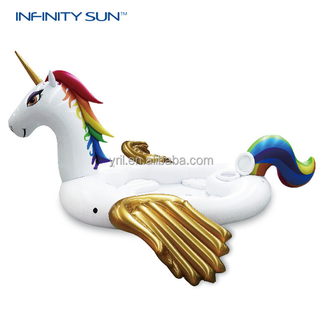 Swan Deco Ride-On  Pool Float Party Bird Island 6 People Floats for Adults Use in Lake Island Ocean Pool Loungers